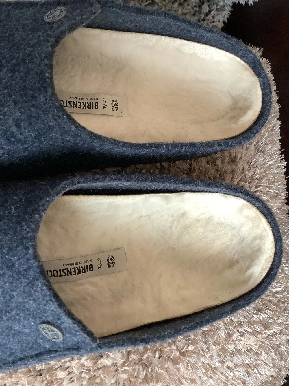 Birkenstock Men's blue Wool Slip-On Clogs